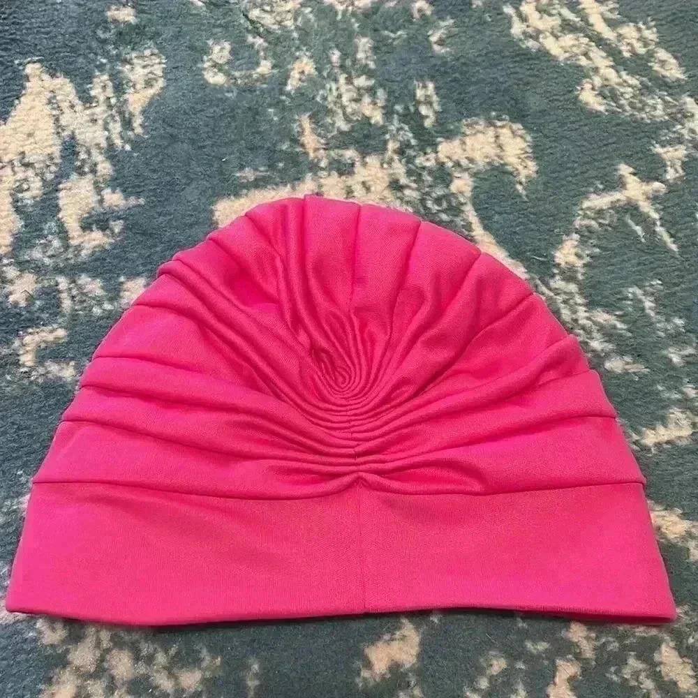 Vintage style retro polyester latex swim cap